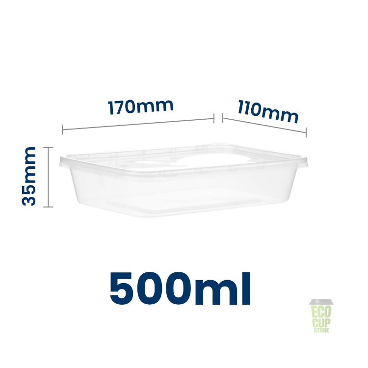 Clear Microwavable Rectangular Container