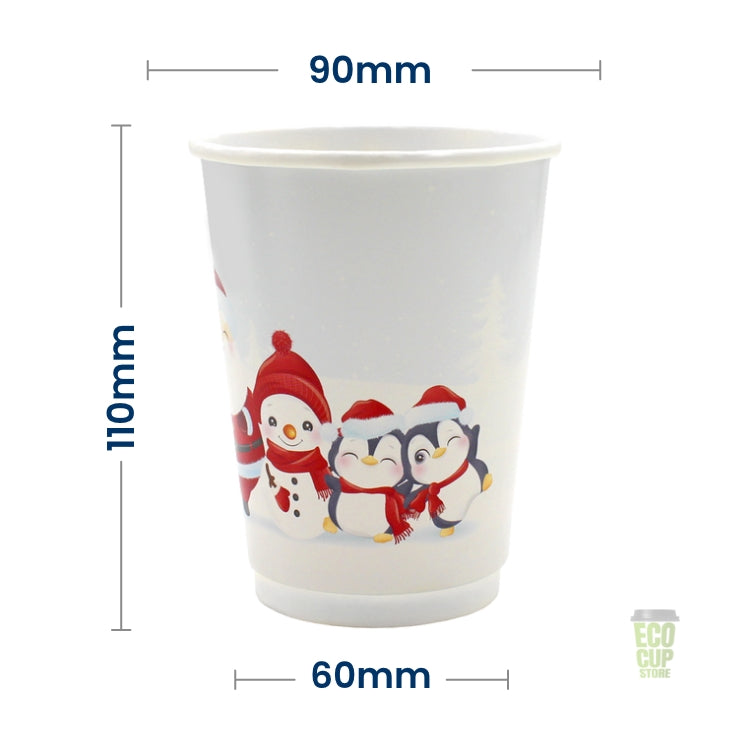 "Ho Ho Ho" White Double Wall Christmas Cups