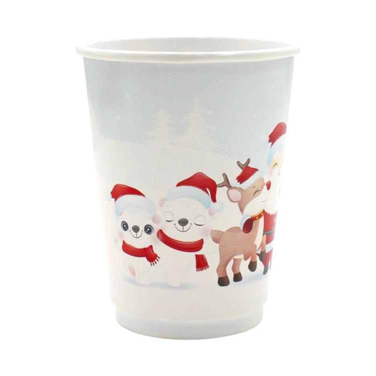 "Ho Ho Ho" White Double Wall Christmas Cups