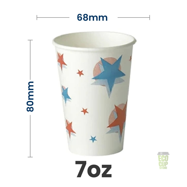Star/Ball Design Cold Drink Paper Cup