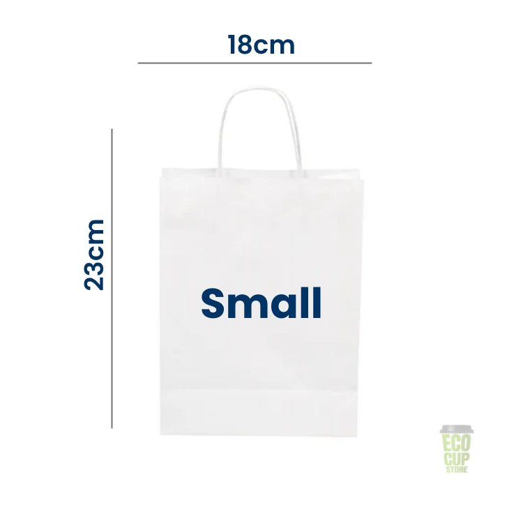 White paper bag with Twisted Handles