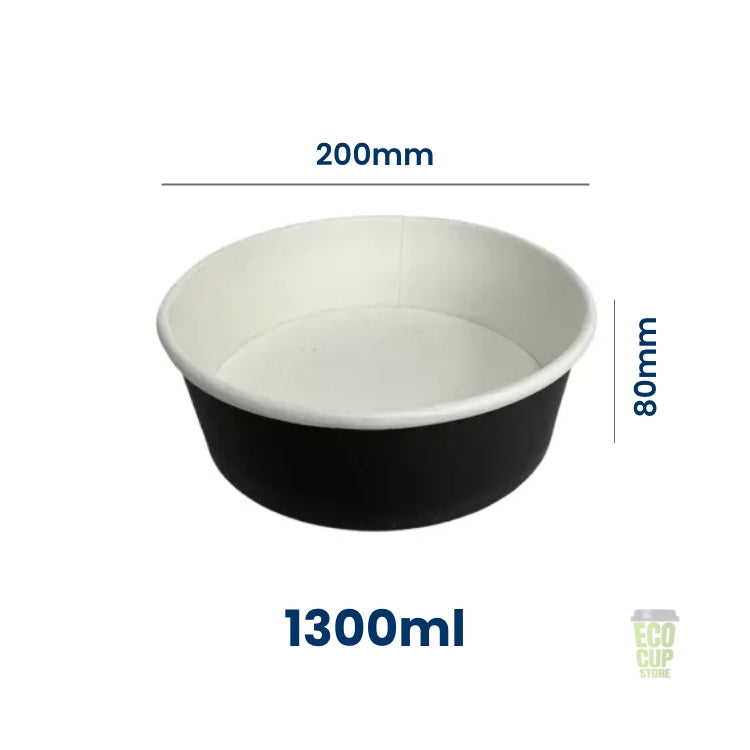 Microwavable Black Round Deli Bowls