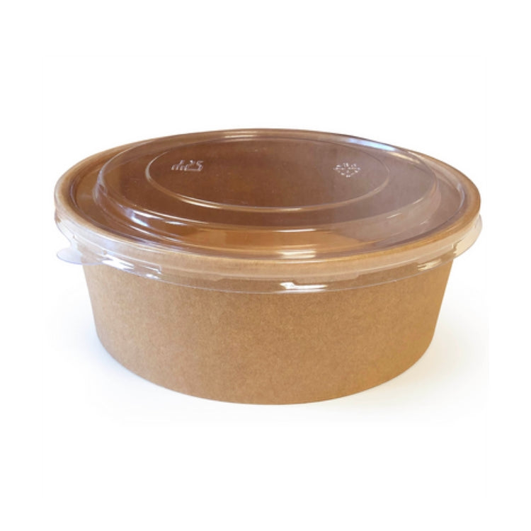 Microwavable Kraft Round Deli Bowls