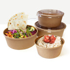 Microwavable Kraft Round Deli Bowls
