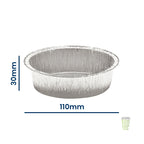 100FPLPF Rounds Wrinklewall Foil Container