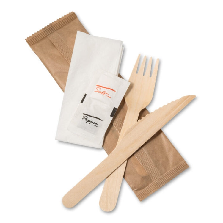 Individually Wrapped Birchwood Cutlery 5 Pack