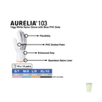 AURELIA 103 - Blue PVC Dotted Glove with Cotton Liner