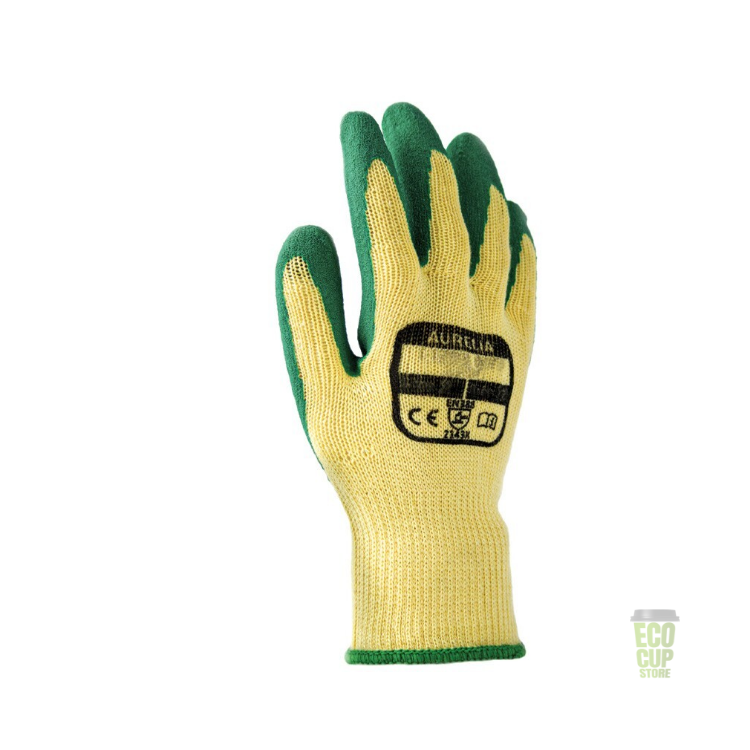 Aurelia 110 10gg Dry Green Crinkled Latex Palm Coated Gloves
