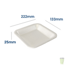 D3 White EPS Polystyrene Trays