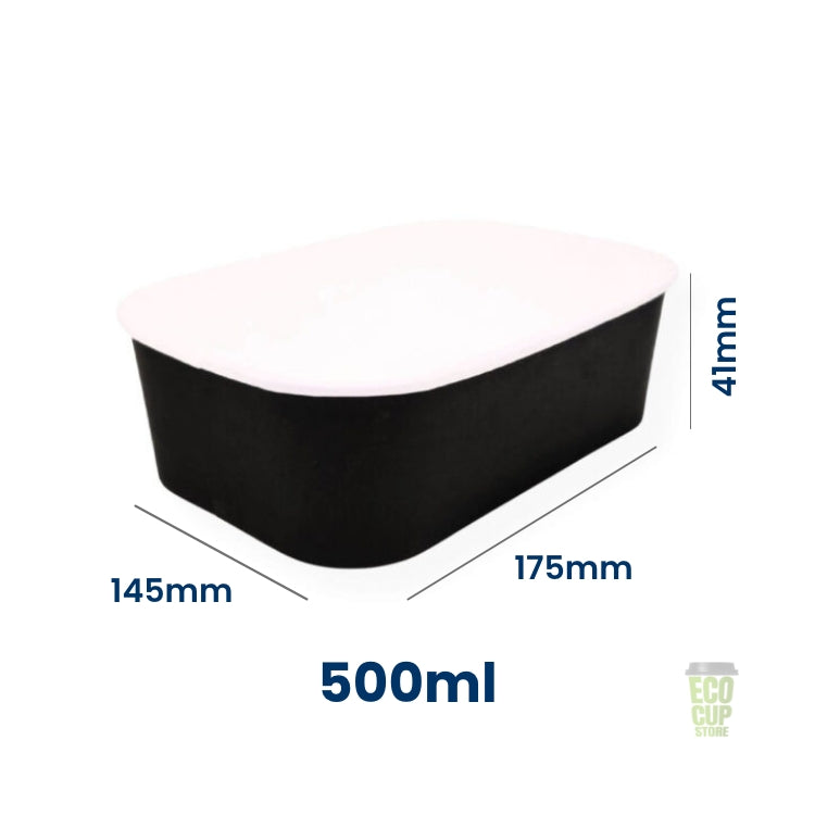 Microwavable Black Rectangular Deli Bowls