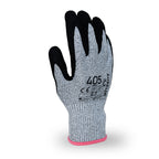 Aurelia 405 Cut C protective glove with black sandy nitrile coating