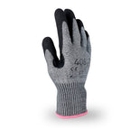 Aurelia 406 Cut F protective glove with black sandy nitrile coating