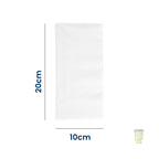 White 1/8 Fold Napkins 2-Ply