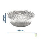 520RPL Round Wrinklewall Foil Container
