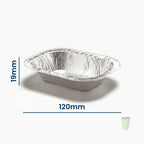 700 OPL Oval Meat Wrinklewall Foil Containers