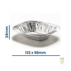 710PL Oval Meat Wrinklewall Foil Container