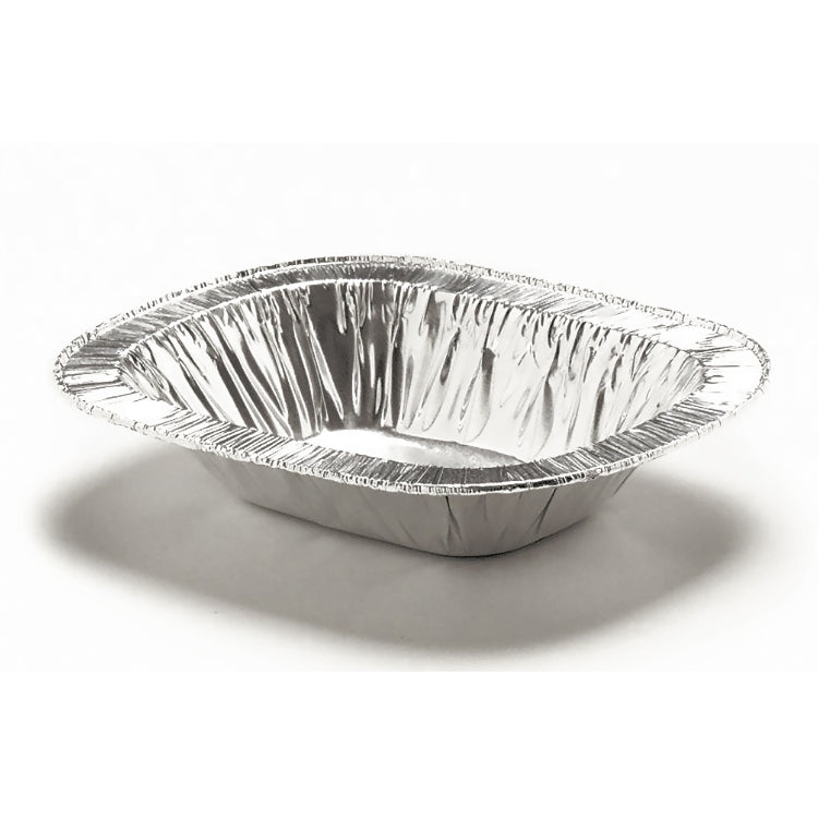 710PL Oval Meat Wrinklewall Foil Container