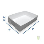 Four Sided White Shallow Cardboard Tray
