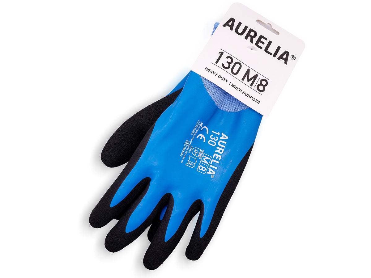 Aurelia 130 Blue Nylon Fully Coated Latex Gloves