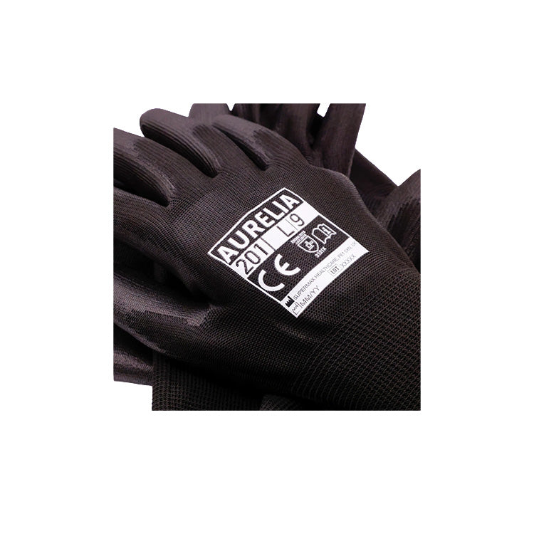 Aurelia 201 Black PU Palm Coated Maintenance Gloves