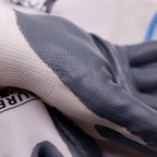 Aurelia 205 Grey Nitrile Palm Coated Inspection Gloves with White Nylon Liner