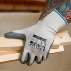 Aurelia 205 Grey Nitrile Palm Coated Inspection Gloves with White Nylon Liner