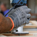 Aurelia 403 cut F protective metalwork glove with grey PU coating