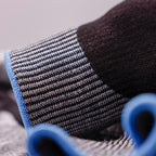 Aurelia 406 Cut F protective glove with black sandy nitrile coating