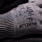 Aurelia 406 Cut F protective glove with black sandy nitrile coating