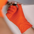 Aurelia Ignite Orange Diamond Textured Powder Free Nitrile Gloves