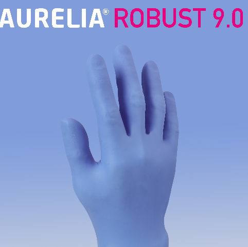 Aurelia Robust 9.0 Powder Free Nitrile Gloves