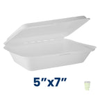 7"x5" Bagasse Lunch Boxes