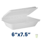 7.5"x6" Bagasse Lunch Boxes