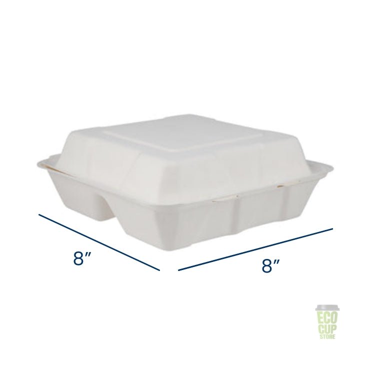 Bagasse Lunch Boxes 8"
