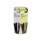 Displast Black Flexi Straws