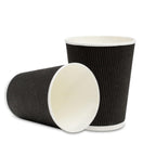 Triple Black Ripple Wall Cups