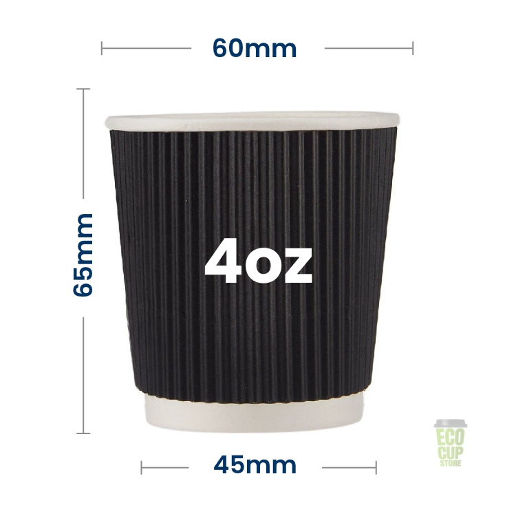 Triple Black Ripple Wall Cups