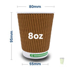 Bio Triple Kraft Ripple Cups