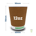 Bio Triple Kraft Ripple Cups