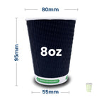 Bio Triple Black Ripple Cups