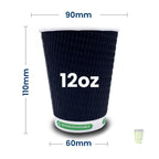 Bio Triple Black Ripple Cups
