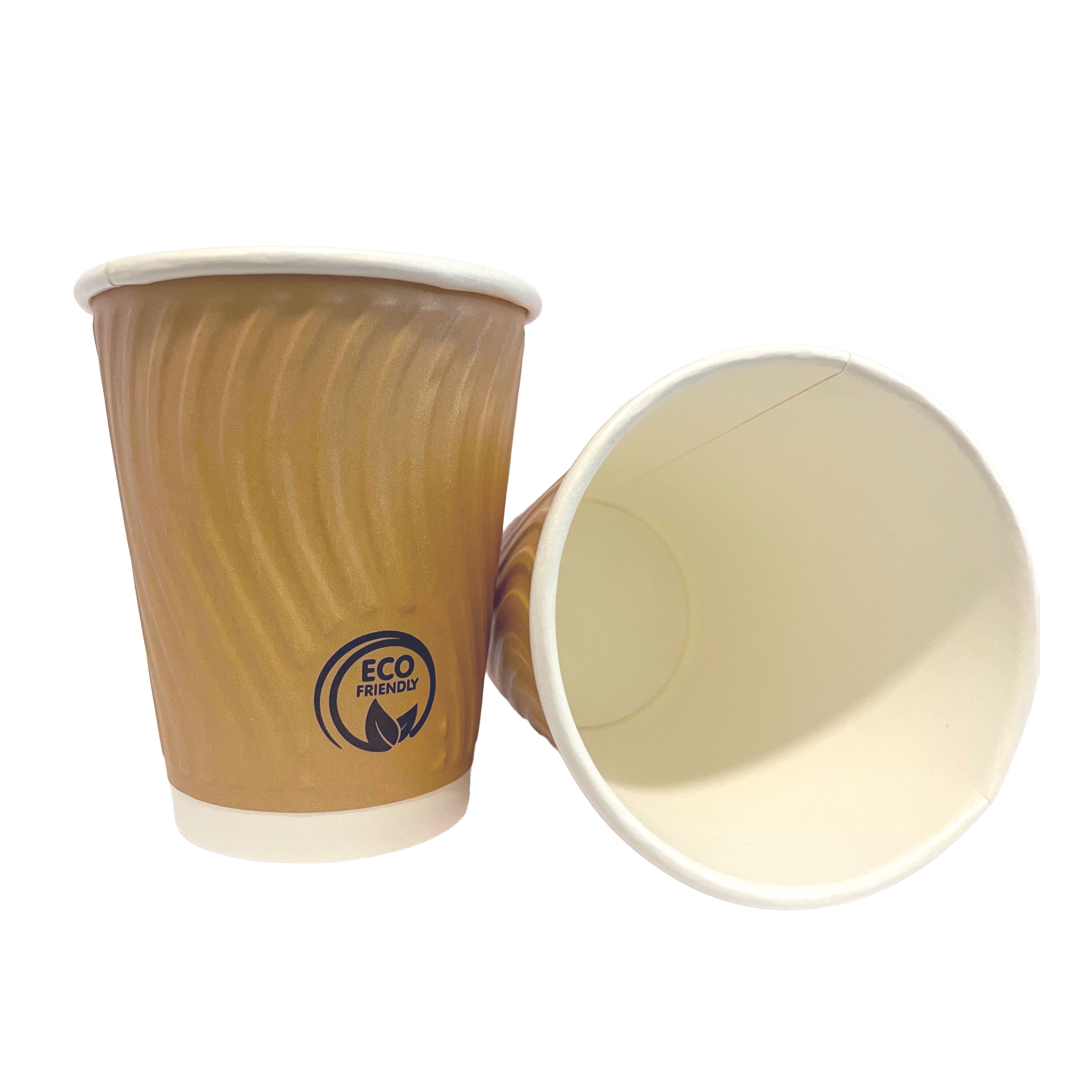 Embossed Bio Kraft Ripple Cups