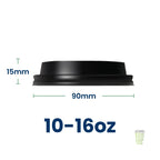 Ingeo Black CPLA Compostable LIds  90MM