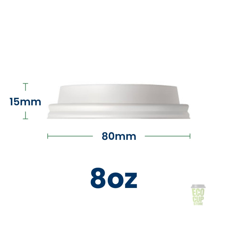 Ingeo White CPLA Compostable Lids 80mm