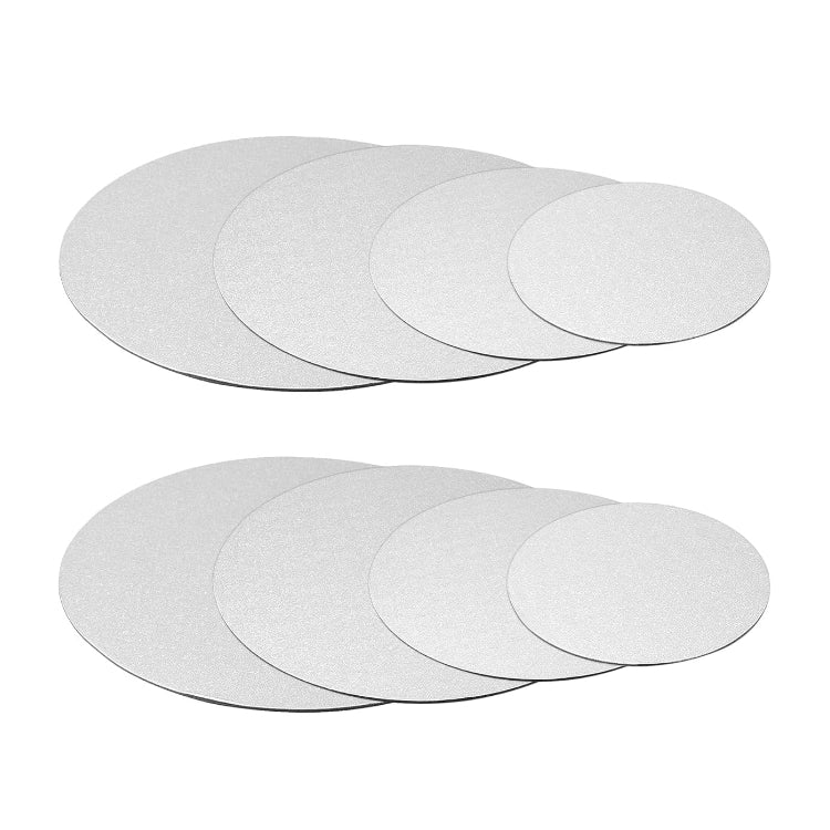 Round Silver Cake Cards