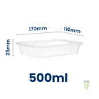 Clear Microwavable Rectangular Container