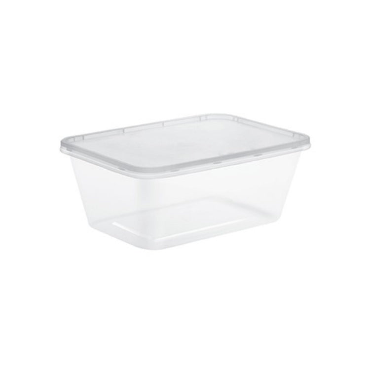 Clear Microwavable Rectangular Container