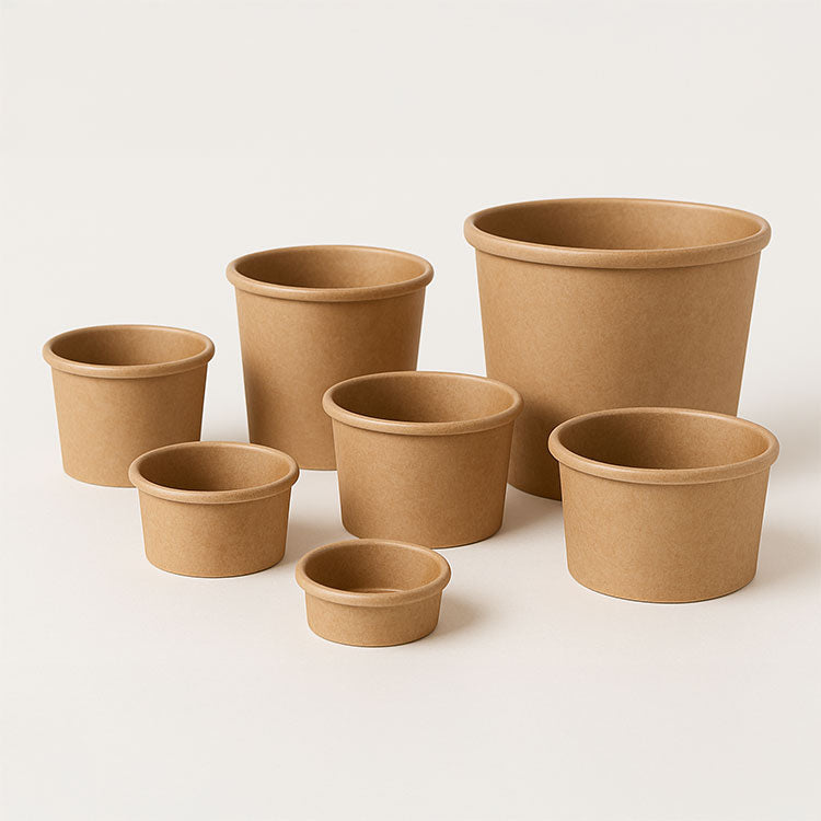 Kraft Paper Portion Pots & Lids