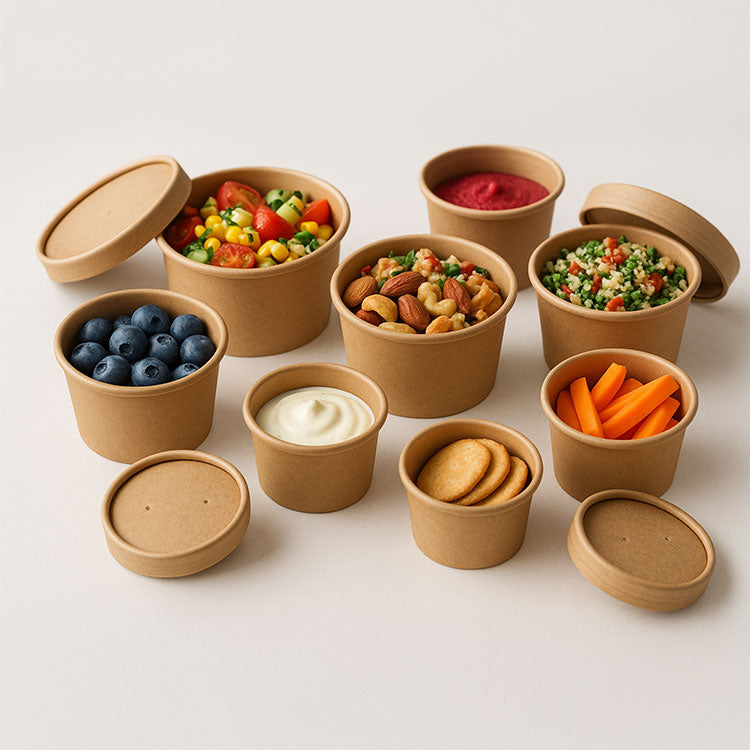 Kraft Paper Portion Pots & Lids