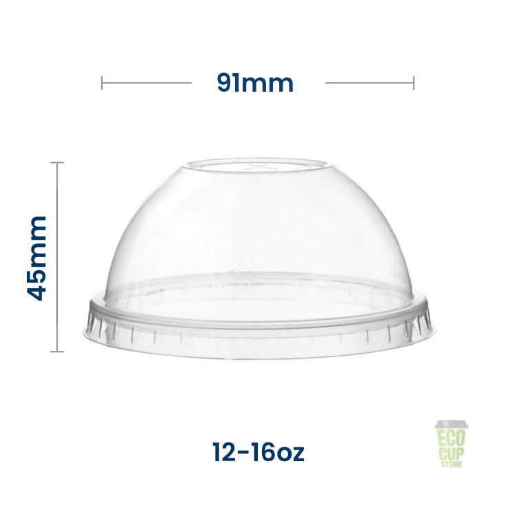 Dome PET Lid with Straw Slot